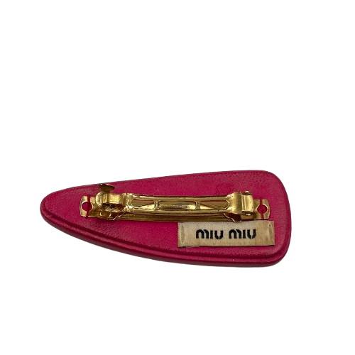 ミュウミュウ MIUMIU バレッタ ピンク