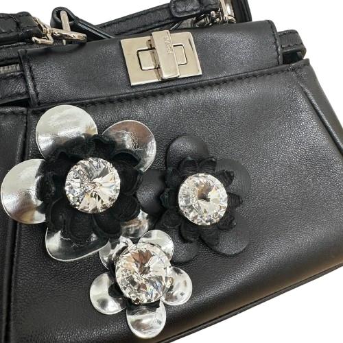 FENDI マイクロピーカブー フラワーストーン