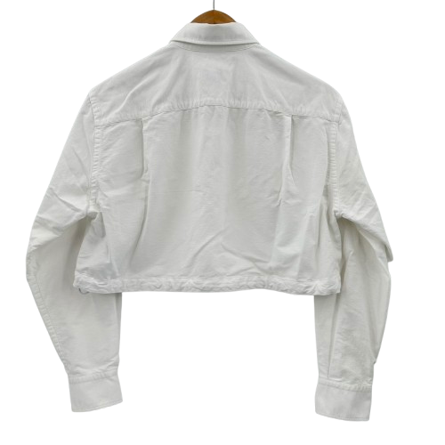 MONCLER　クロップドコットンシャツ　40　ホワイト