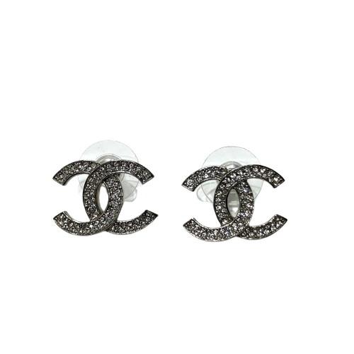 CHANEL　シャネル　ココマーク　ラインストーン　ピアス