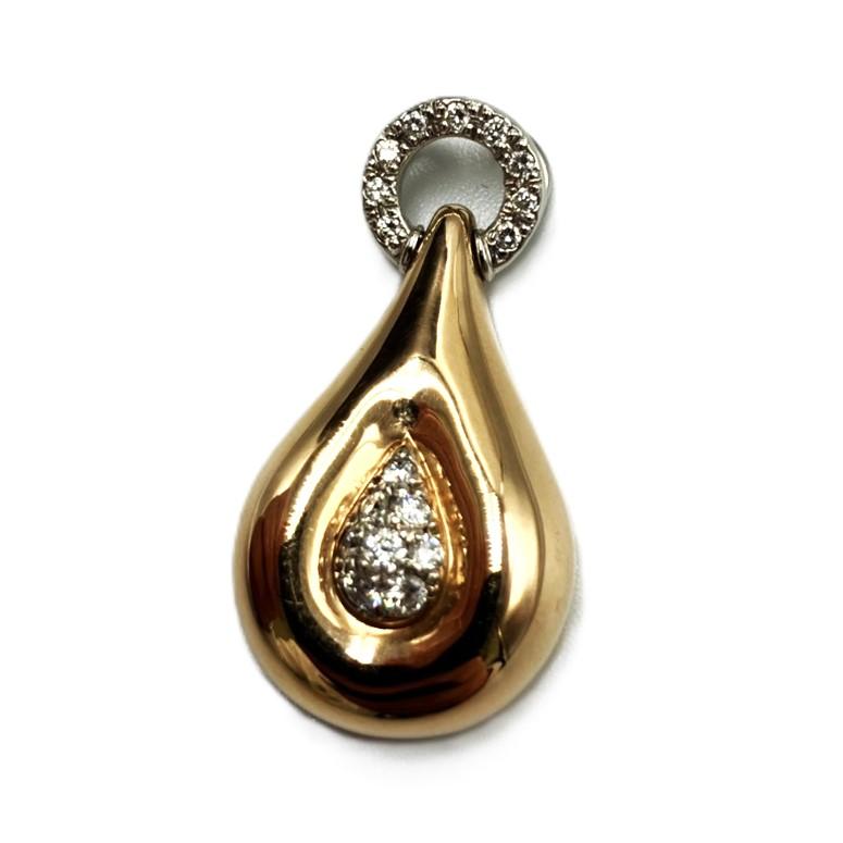 K18/Pt900 ダイヤペンダント D0.28ct 8.35g