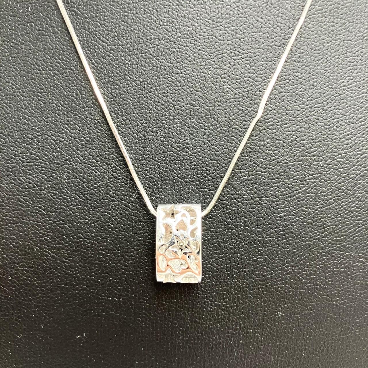 K18WG ダイヤネックレス D0.21ct 5.26g