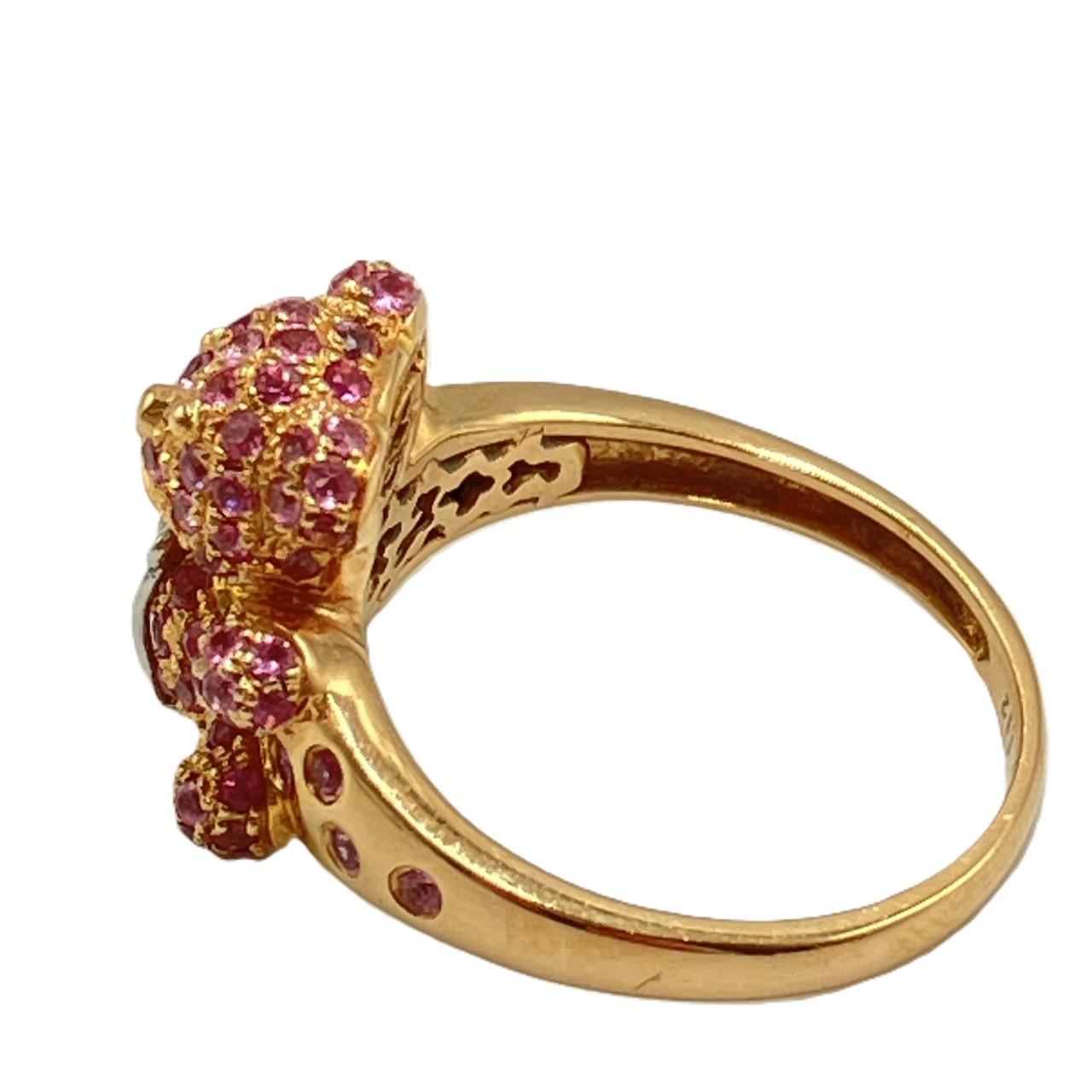 K18 くまモチーフリング　4.41ｇ　1.12ｃｔ