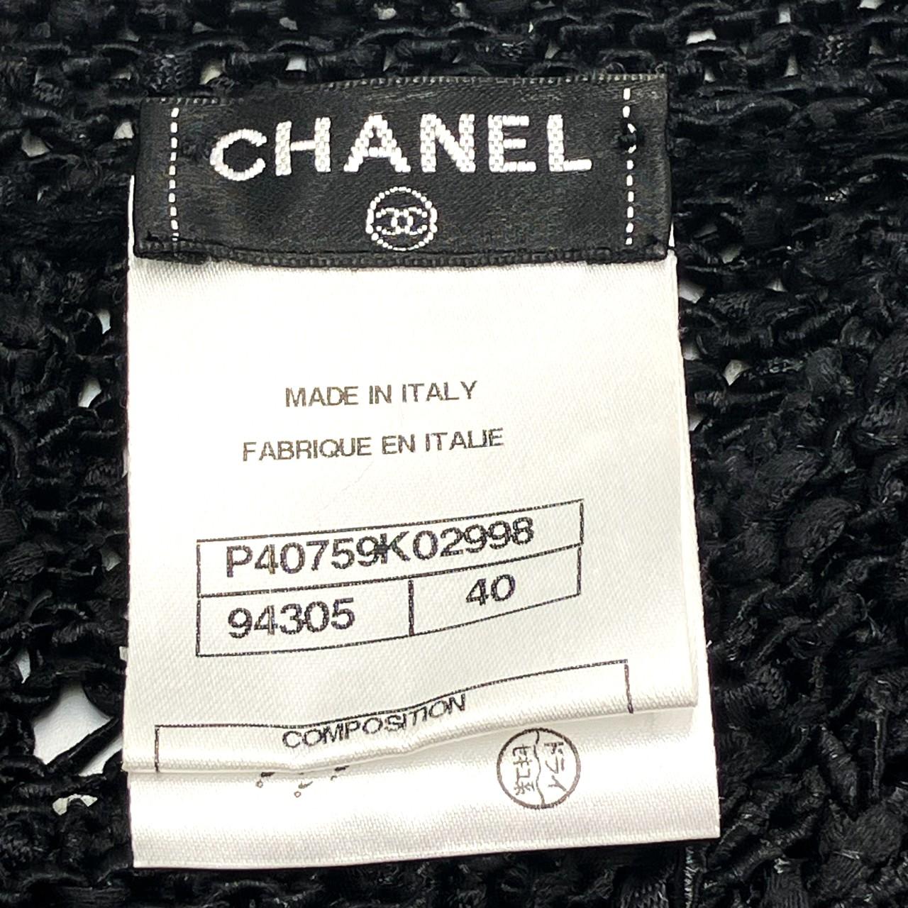 シャネル コットン ノースリーブ 編み込み コットン ワンピース P40759サイズ40