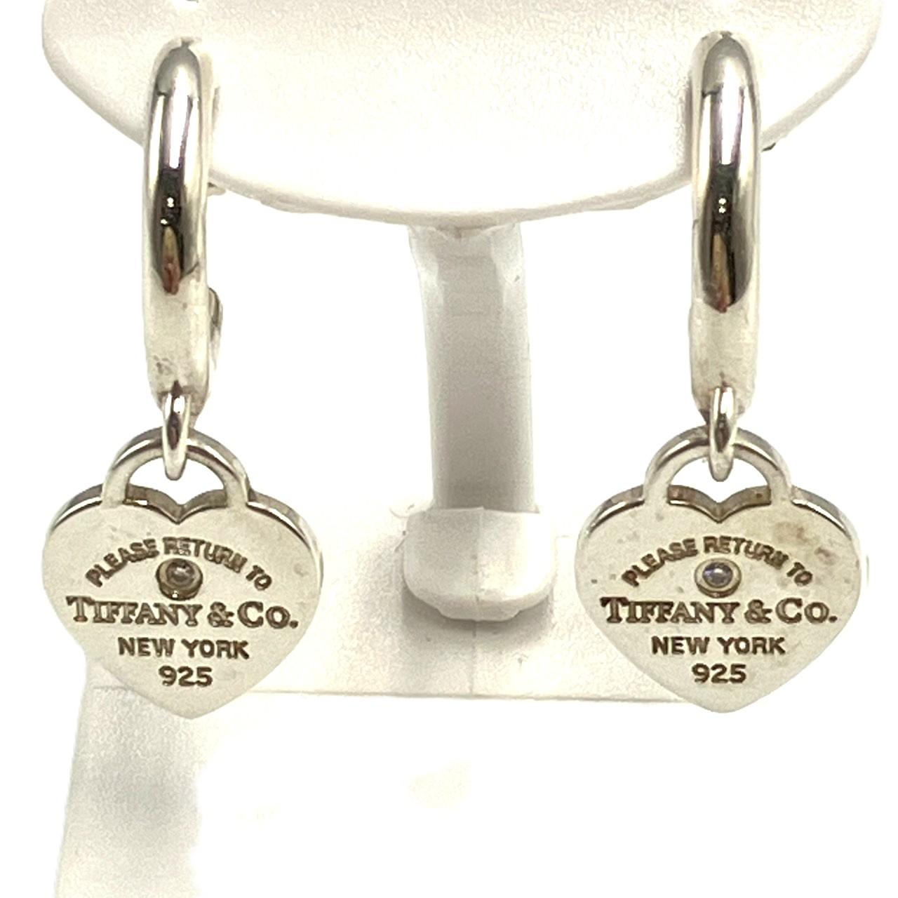 ティファニー リターン トゥ ミニハート フープピアス シルバー 925 ダイヤモンド