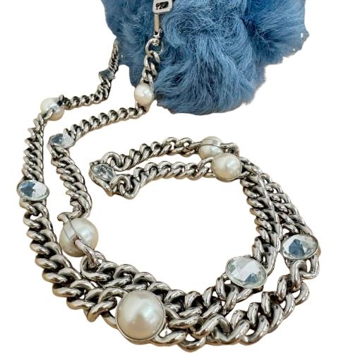 miu miu ミュウミュウ シープファー チェーンショルダーバッグ