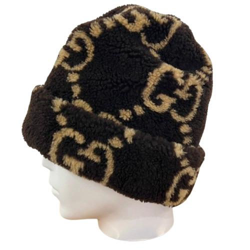GUCCI グッチ 721295 ジャンボGG ボアニット帽