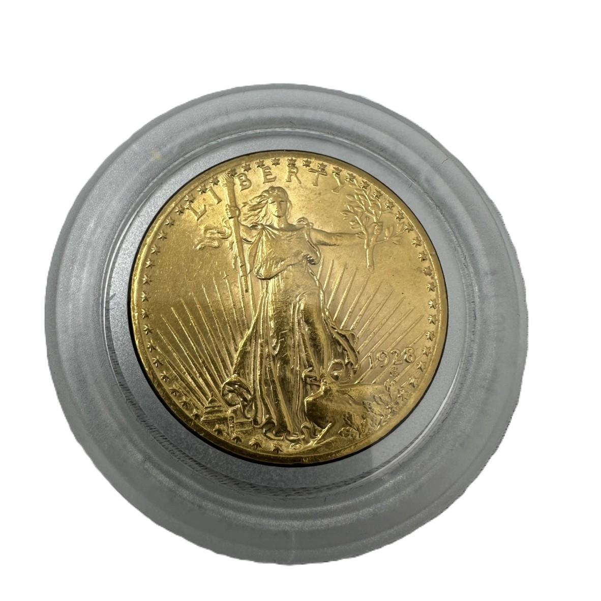 アメリカ 1928年 セントゴーデンズ $20 ダブルイーグル金貨 Saint-Gaudens Double Eagle 34.33g