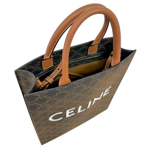 CELINE セリーヌ トリオンフ バーティカルカバ 2WAYショルダーバッグ トートバッグ レザー レディース