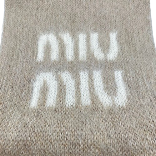 Miu Miu ウール&モヘヤ ロゴ マフラー
