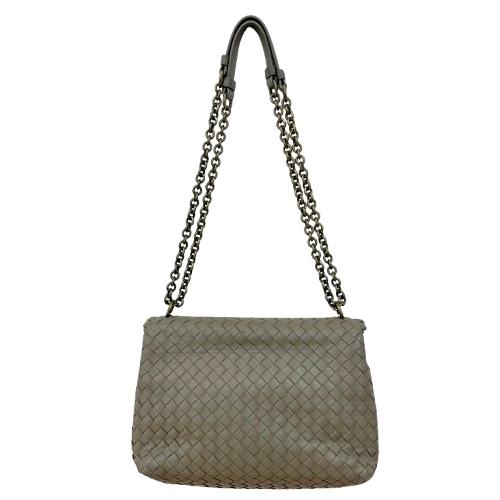 BOTTEGA VENETA ボッテガヴェネタ オリンピア イントレチャート チェーンショルダーバッグ レザー レディース