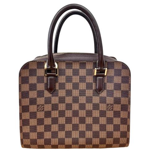 Louis Vuitton ルイヴィトン ダミエ トリアナ N51155 ハンドバッグ レザー ブラウン レディース
